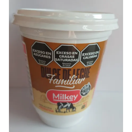 Dulce de leche familiar pote 400grs caja x 12 u.. MILKEY