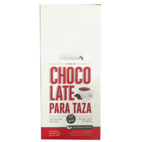 Chocolate para taza 10 x 100 grs COLONIAL
