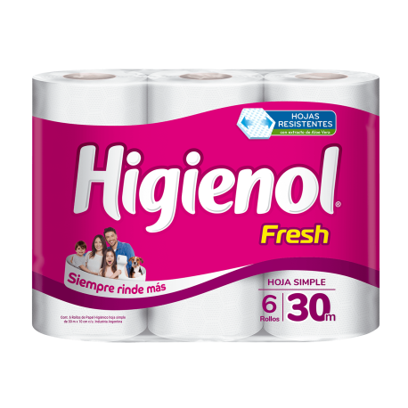 Papel higienico 6 x 30 metos HIGIENOL